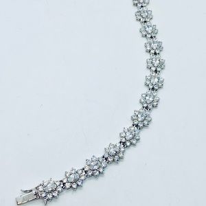 sterling silver CZ bracelet. Like new